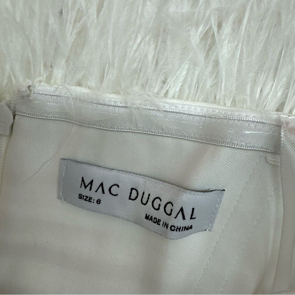 Mac Duggal Strapless Jumpsuit With Feather Trim Size 6 NWT Retail $398 - Picture 7 of 16